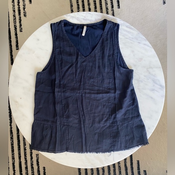 XCVI Navy Tank Top - Picture 1 of 7